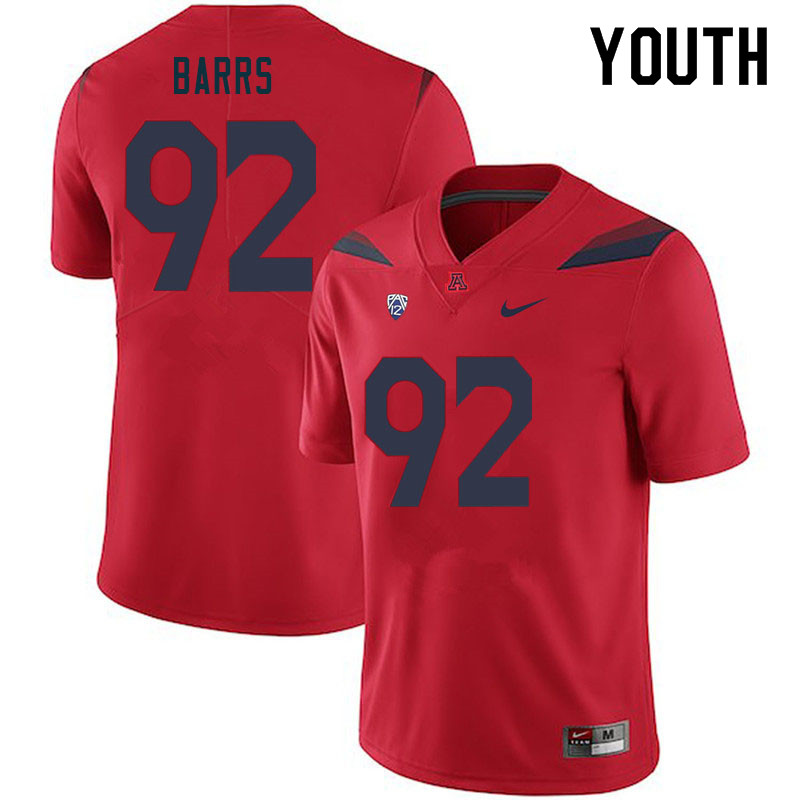 Youth #92 Kyon Barrs Arizona Wildcats College Football Jerseys Sale-Red - Click Image to Close